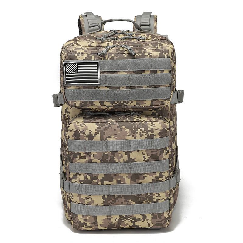 Men's Large Capacity Outdoor Sports Backpack, Water-Resistant, Multifunctional, 45L