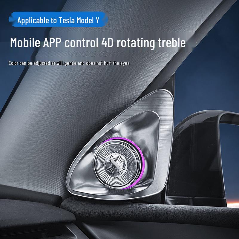 Совместимый вращающийся твитер с подсветкой для Tesla Model Y/3 Refreshed Model 3