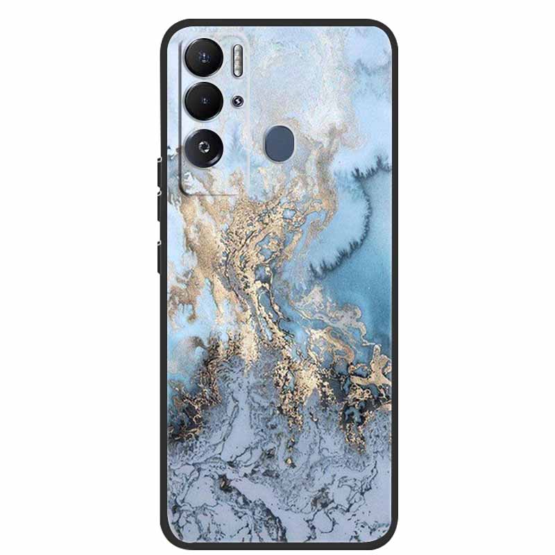 For Tecno Pova Neo Case Marble Soft Silicone Back Cover Phone Case for Tecno Pova Neo Bumper Coque LE6 Shockproof PovaNeo Funda