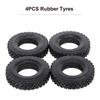 4Pcs 85mm Rubber Tyres Wheel Tires 20mm Width with Sponge Compatible for 1:14 Tractor Trucks RC Car
