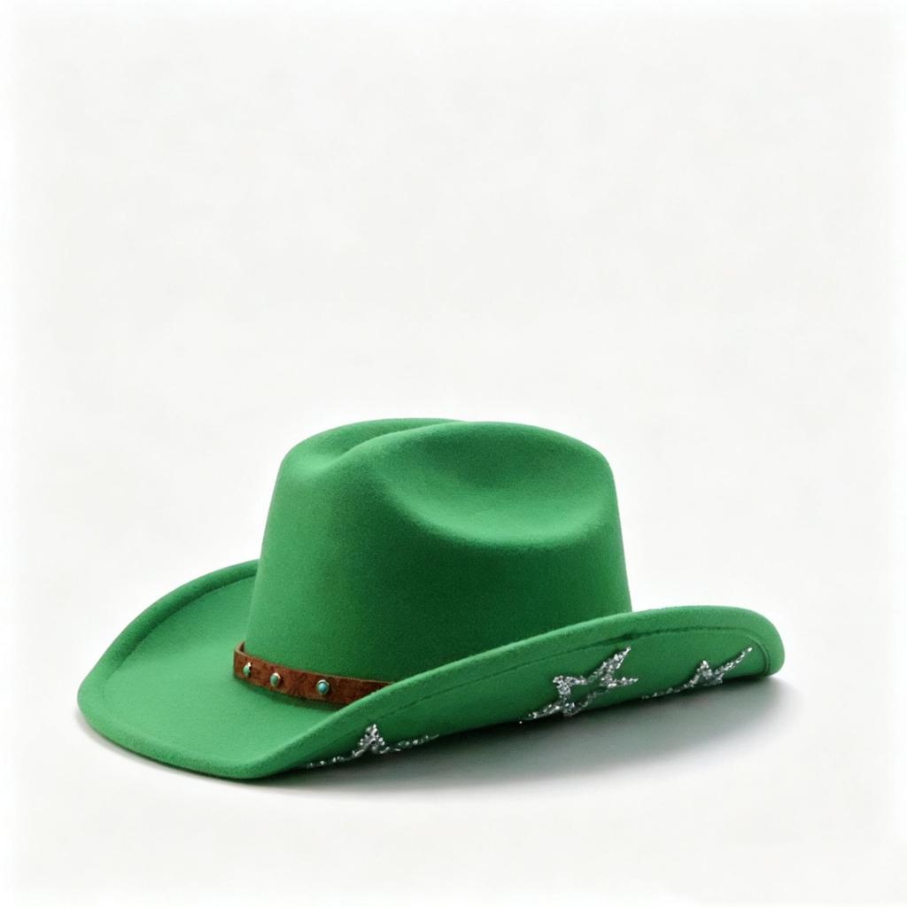 Western Cowboy Hat Diamond Pentagram Men's and Women's Party Top Hat Hot Sale Jazz Hat Gentleman's Hat