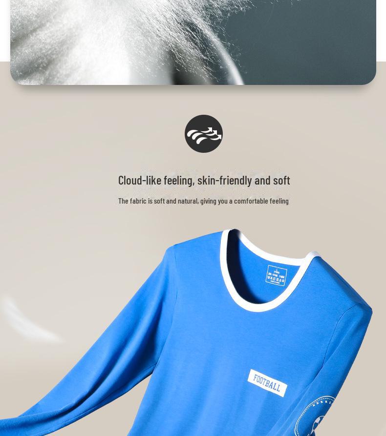 Men's Cotton Autumn Top - Comfortable, Breathable, Close-Fitting, Large Round Neck