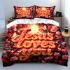 Rose And Butterfly Neon Font Jesus Loves You Print Soft Comfortable Duvet Cover Bedding Set Included 1*Duvet Cover 2*Pillowcases