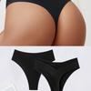 Womens Solid Color Thong Bikini Bottoms With Cross Back Straps Swimming Water Sports