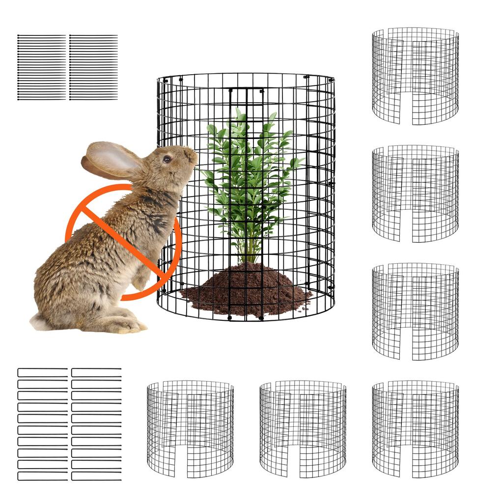VEVOR 6 Pack Plant Protector from Animals, 12.6'' Dia. X 14'' H Chicken Wire Plant Protector, Plant Cages for Outdoor Plants