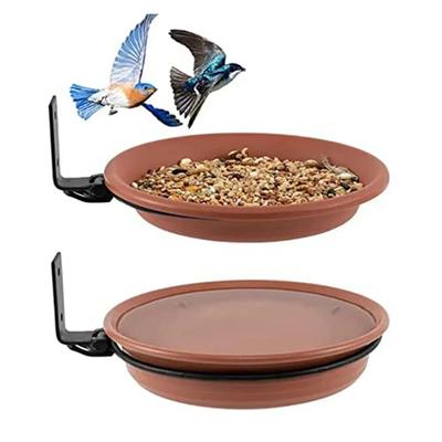 Outdoor Bird Feeder Bird Feeder Tray Garden Birdwatching Multicolored Robust Bird Feeder Set Plastic Construction