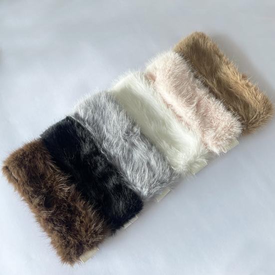 Artificial Hair Band Elastic Imitation Fox Fur Headband Wide Edge Design No Dome Coldproof Winter Hair Tie