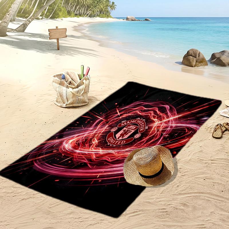 Manchester United Printed Beach Towel Quick Dry Soft TowelPortable Large Rectangular Beach Blanket for Travel Swimming Pool