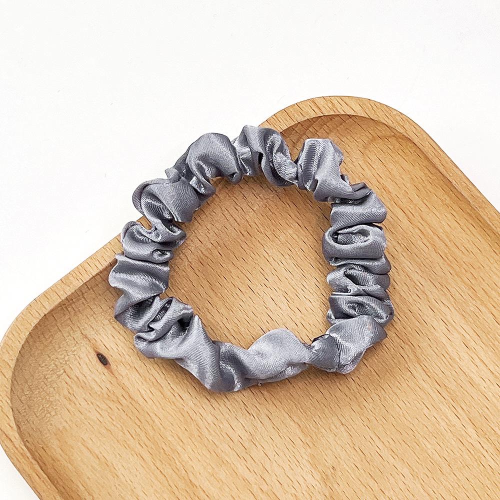 Korean Pleated Satin Hair Ring - Fashionable Elastic Headband for Ponytails