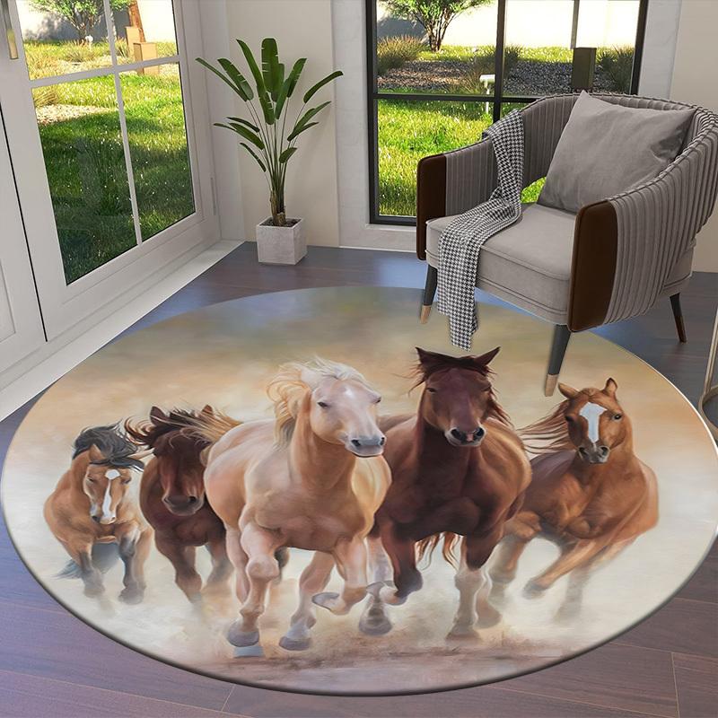 1pc Office Carpet Chair Mats Horses Running Wild Perfect for Decorating Office Chairs, Living Rooms, Or Bedrooms