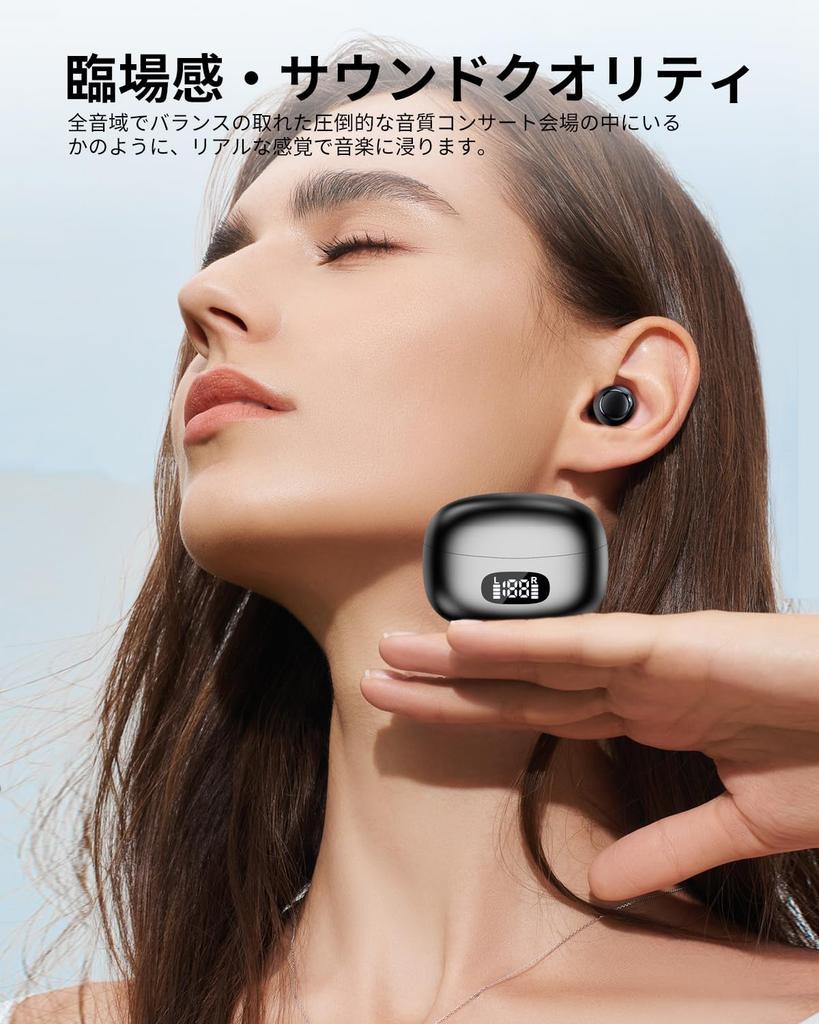Bluetooth Wireless Earbuds with Two Silicone Microphones, AI Smart ENC Calling, IPX7 Waterproof, 70 Hours of Playback, 2026 Bluetooth Earphones,