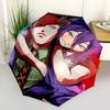 1 stuks Buitenparaplu met Anime Personages, Automatisch Openen/Sluiten, Draagbaar 3-Vouws Ontwerp, 8-Ribben IJzeren Frame - Perfect Cadeau voor Fans, Reiziger