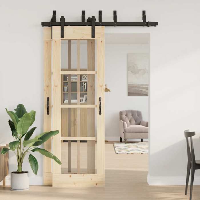 VidaXL Kit de quincaillerie de porte coulissante 152,5 cm acier noir, quincaillerie de porte coulissante, rail de porte de 3295723