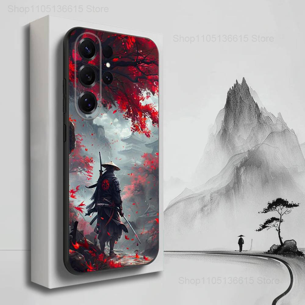 Samurai Art Bushido Case For Samsung S21,S9,S22,S25,S20,S10,Plus,Ultra,S24,S23,FE,Lite,Soft Silicone Black