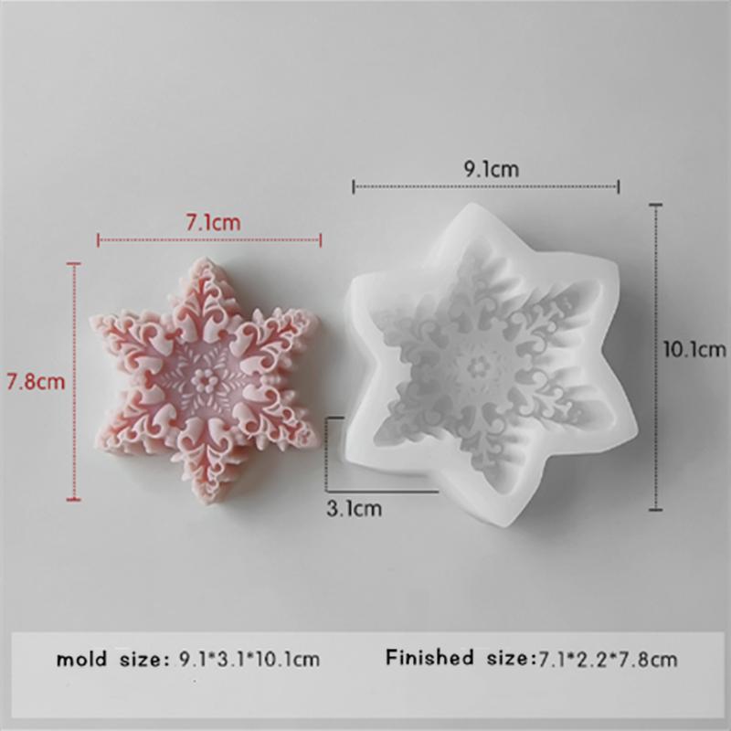 

Силиконовые формы на рождественскую тематику: Создайте потрясающие снежинки и розы — шедевры из помадки и мыла
