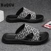 Sandals Men Flats Casual Slippers Summer Shoes 2024 New Fashion Flip Flops Beach Bohemian Outwear Shoes for Men Home Slides