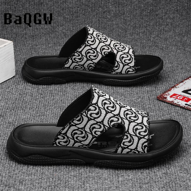 Sandals Men Flats Casual Slippers Summer Shoes 2024 New Fashion Flip Flops Beach Bohemian Outwear Shoes for Men Home Slides