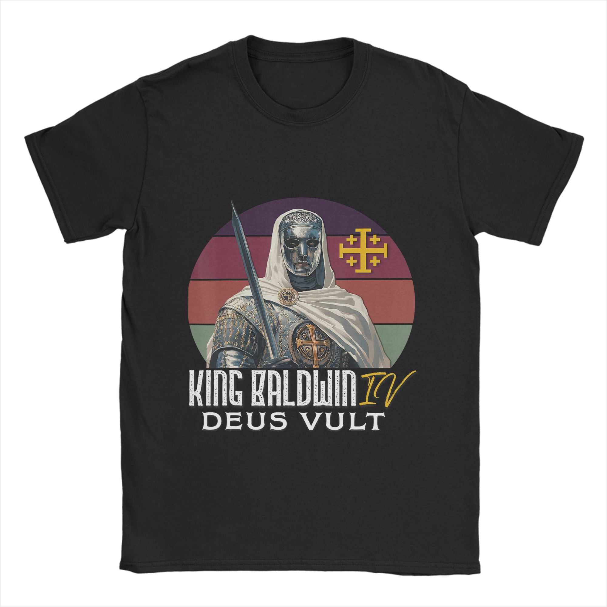 

King Baldwin IV T-Shirts for Men Novelty 100% Cotton Tee Shirt Round Neck Short Sleeve T Shirt Gift Idea Clothing - Men s S... 5XL
