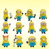 New Sell 12Pcs/Set Kawai Miniones Figurines Toys 3D Eye Despicable Miniones Action Figures Classic Toys Xmas Gifts For Children