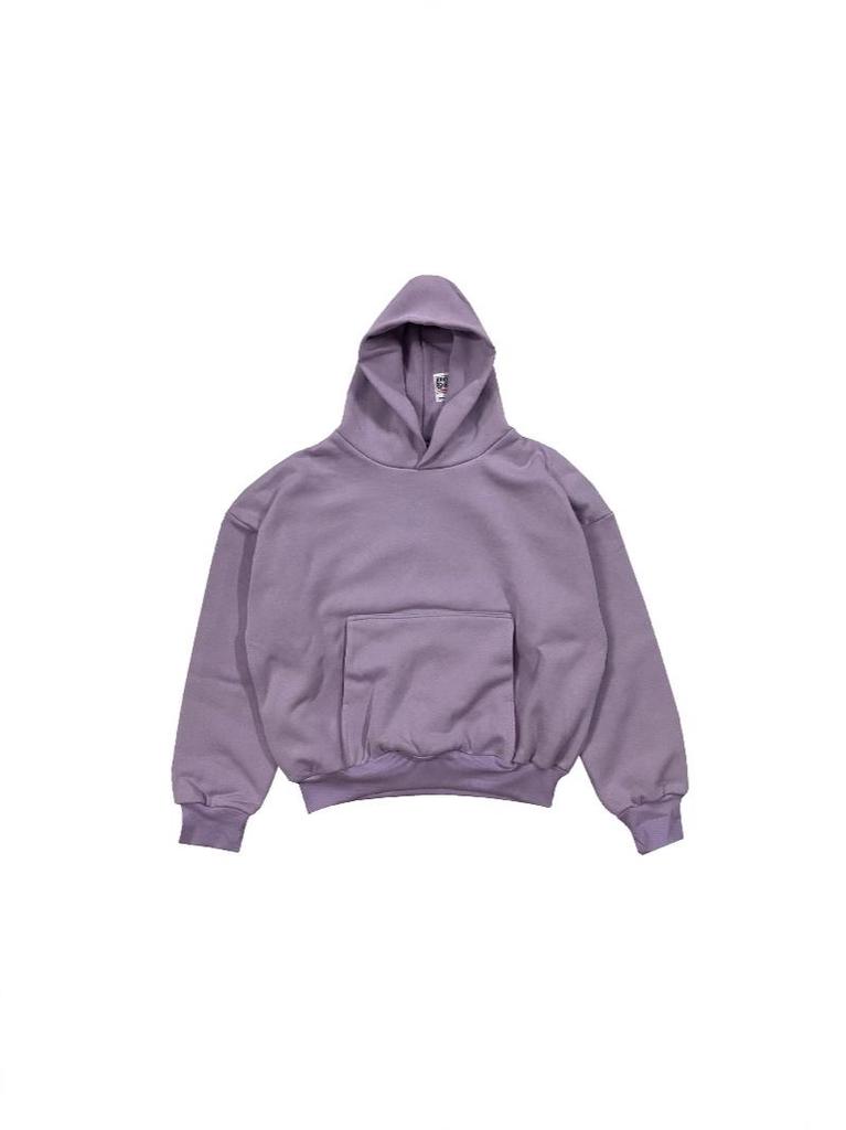 Kanye European-American Double-Layer Heavyweight Pink-Purple Hoodie for Men and Women