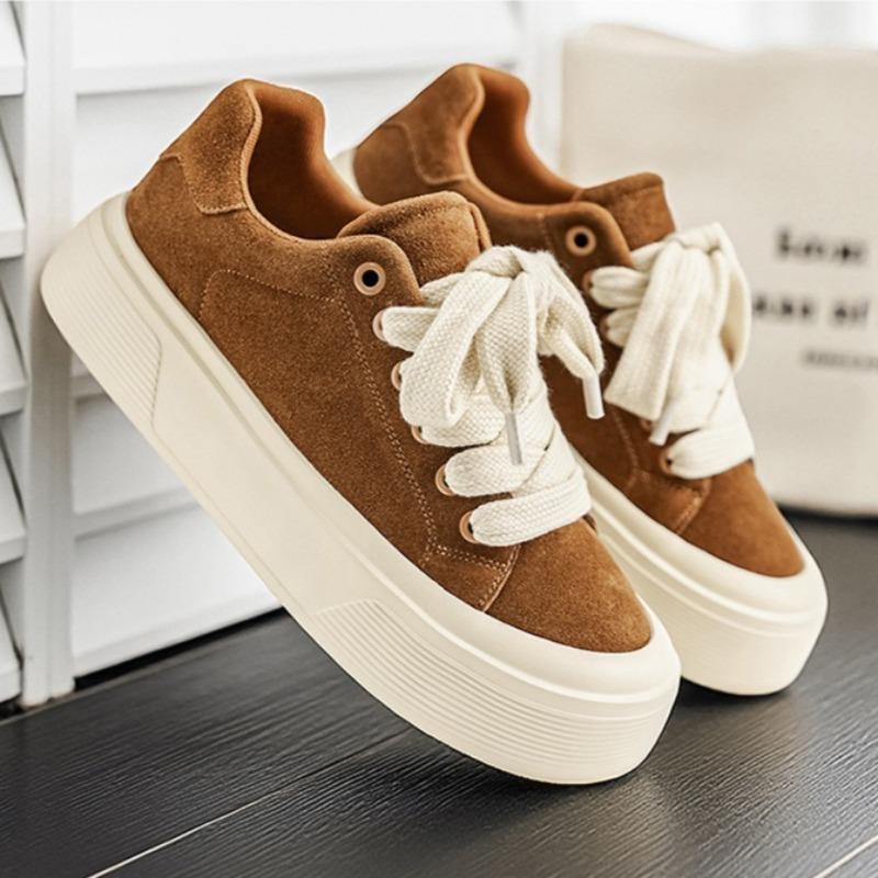 Men Thick Sole Low Top Soft Sole Casual Athletic Skate Sneakers