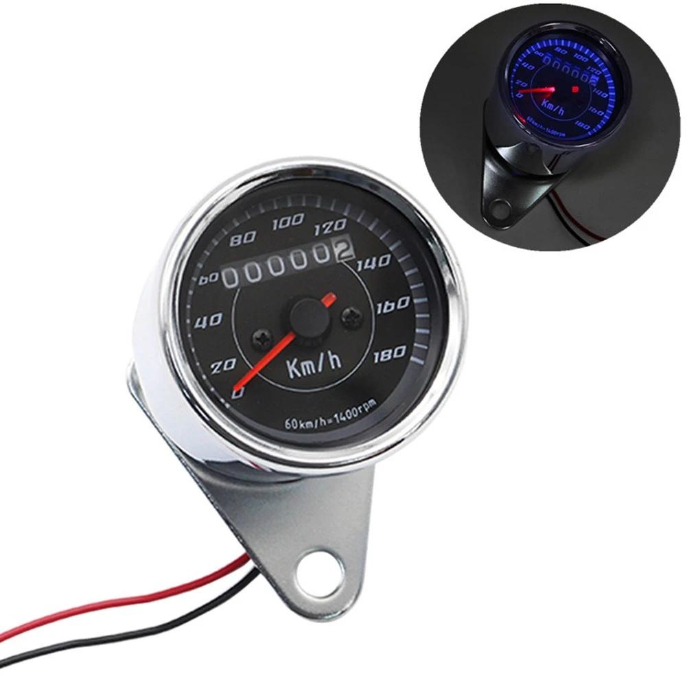 Hot Selling New Universal Motorcycle Speedometer Two-color LED Light Speedometer Odometer