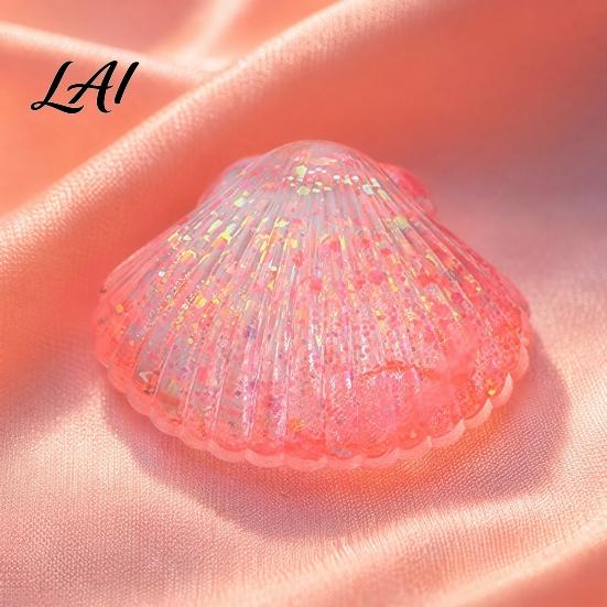Portable Stress Reliever Mini Glitter Shell Squeeze Toy Relief Sugar Ball TPR Fidget Soft Stretchy Transparent Ocean Sensory Toy Relaxation