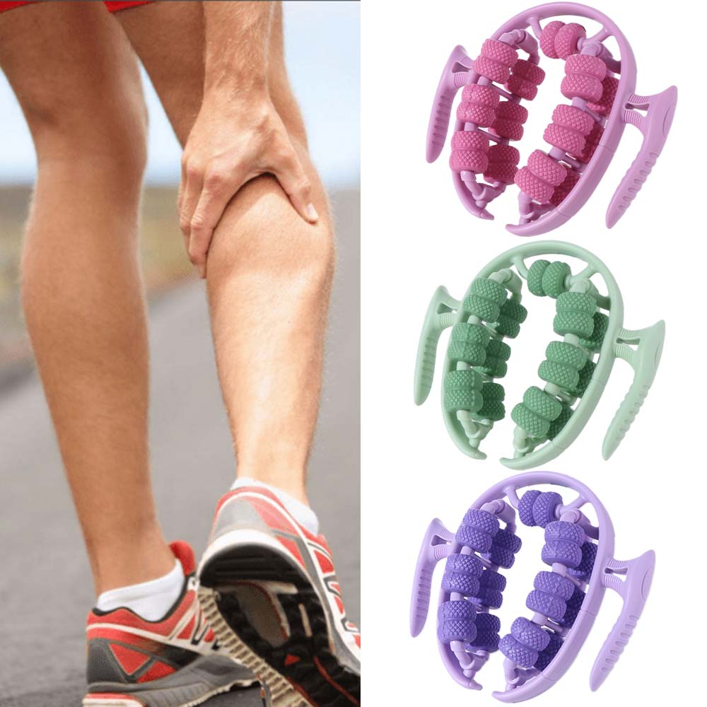 26 Wheel Annular Leg Clamp Massager 360-degree Rotation Manual Muscle Massager Roller  Yoga Fitness