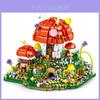 Mushroom House Building Blocks With Abs Plastic Micro Particles For Diy Creative Kids