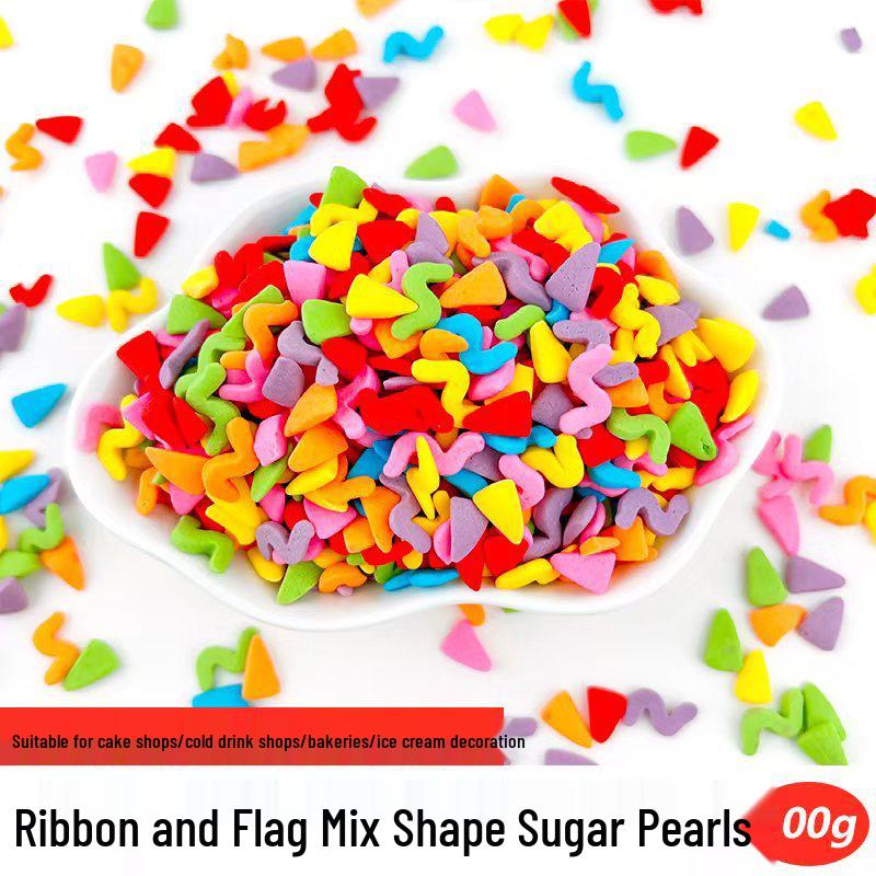 Bunte Zuckerformen: Herzen & Kurven zum Dekorieren von Kuchen, Desserts & Donuts