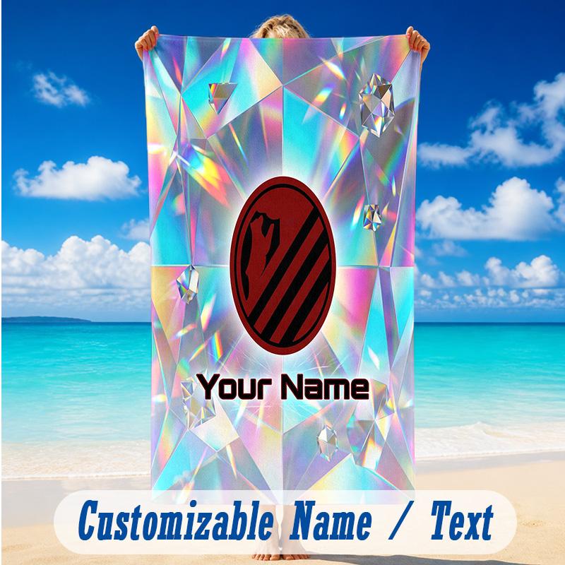 Beach Towel Custom Name Text, Quick Dry Large Towel For Beach HomeAtletico Madrid