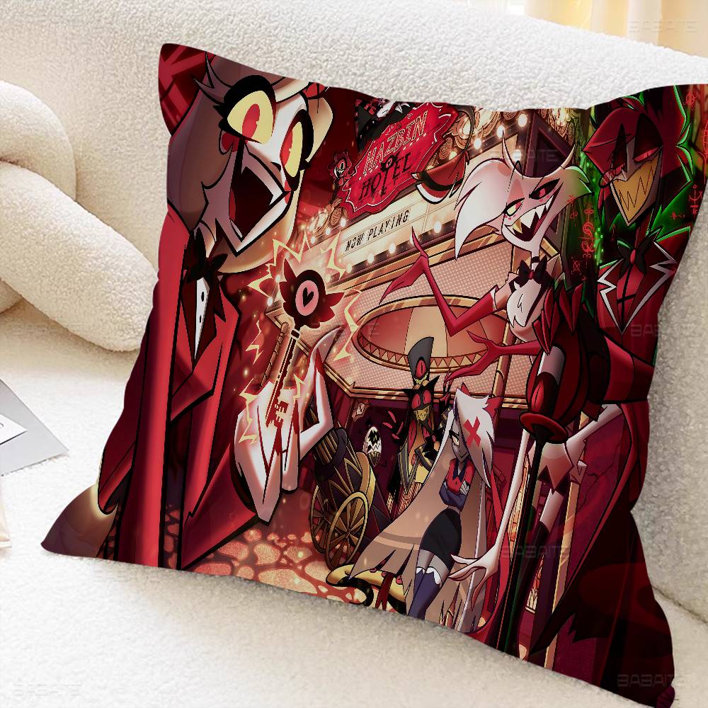Anime H-Hazbin H-Hotel Office Cushion Pillowcase Car Cushion Cover45X45Cm Lumbar Pillowcase Sofa Pillowcover
