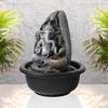 Buddha Idol Water Fountain for Home Decor (19cm) LED Lights | Waterfall Fountains for Living Room, Garden, Office, Reception,Tabletop
