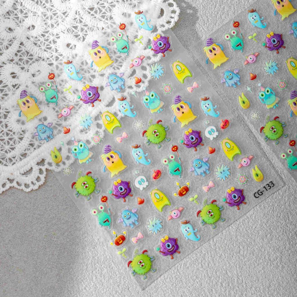 Hobby Cute Monster Stickers for DIY Decoration - Perfect for Computers, Phones, and Kids' Nails.