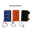 Three-Hole Golf Club Brush with Chain - Golf Accessory