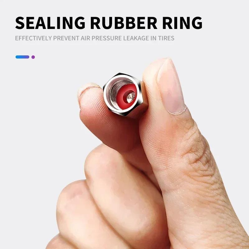 2025 Hot New For Nissan 4Pcs Fashion Metal Hexagonal Car Wheel Tire Valve Ventil Caps For Nissan Qashqai X J10 J11 Trail Tiida J