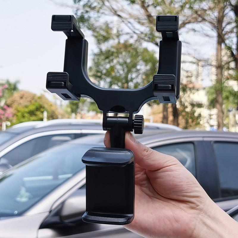 360° Rotation Car Phone Holder Rearview Mirror Mount Bracket Navigation GPS Support Mobile Phone Stand Clip Cell Phone Holder