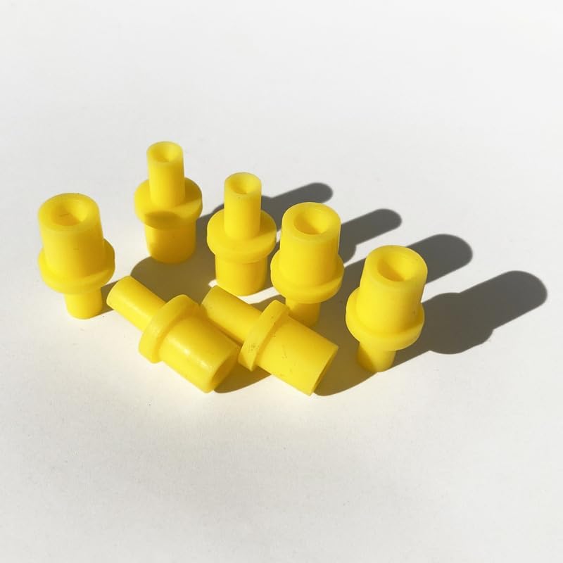 5 Pack Printhead Cleaning Kit Syringe Nozzle Connector Converter 4mm Yellow Rubber Adapter for Epson Ecotank HP Brother Inkjet Printer Cleaning