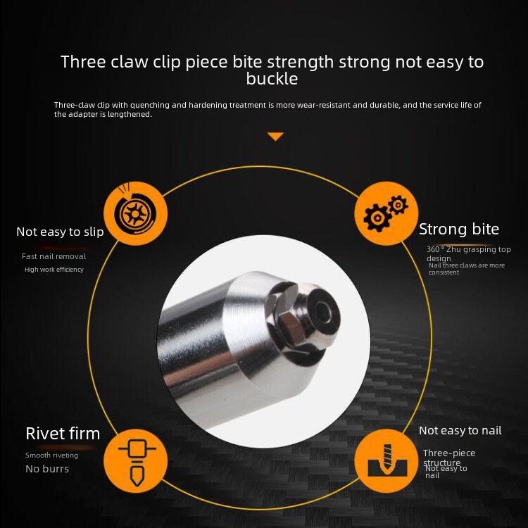 Adaptor pistol electric cu acumulator pentru piulițe nituibile și accesorii pentru scule de nituit