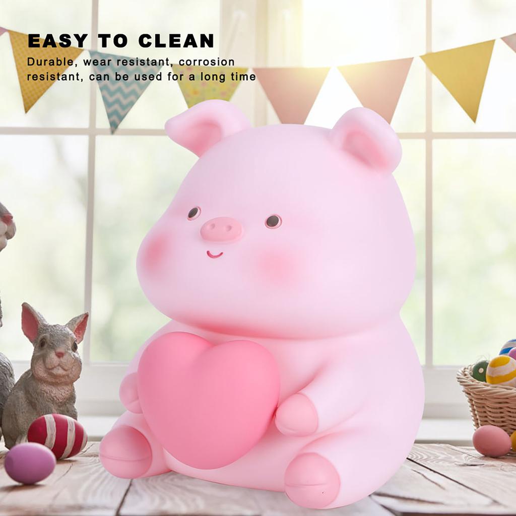 Niedliches Cartoon Sparschwein Spardose Glas mit Nachtlicht Heimdekoration Kindergeschenk Typ A