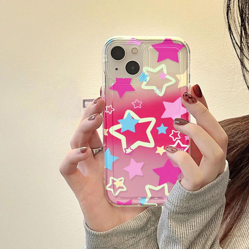 Color Pentagram for iPhone17ProMax Mobile Phone Case 16pro Apple 12/14 Premium 13 Soft Case 15
