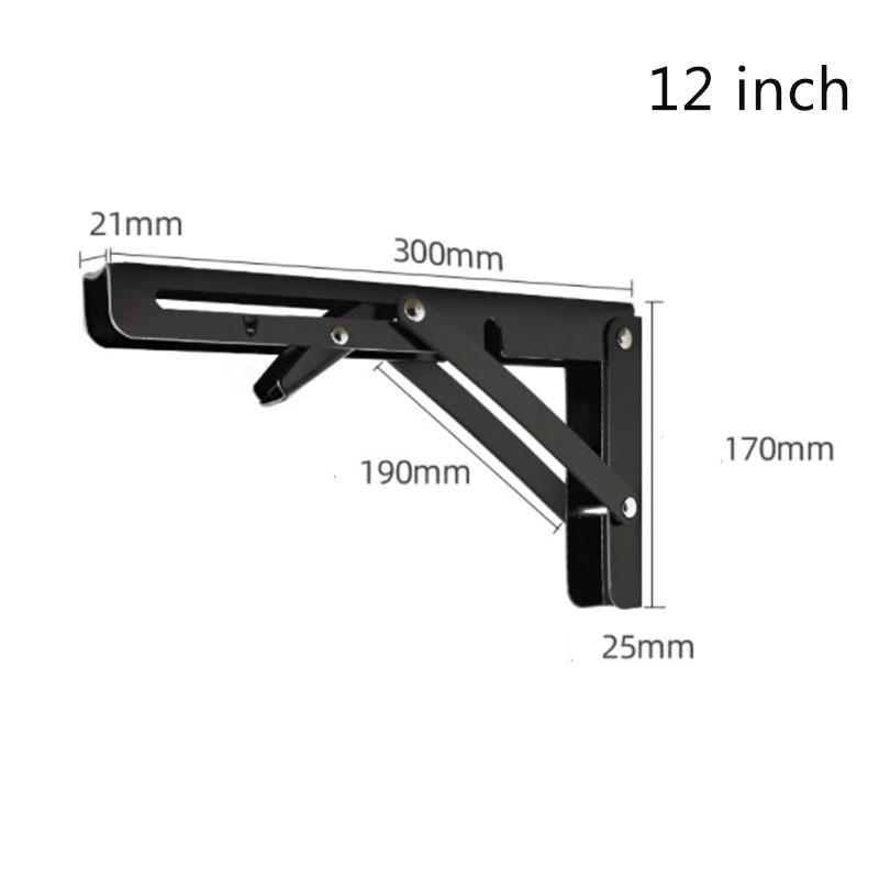 8/10/12/14 Inch Heavy Duty Stainless Steel Folding Bracket Adjustable Wall Mount Table Desk Furniture Support 1 Pack