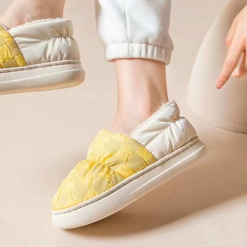 Cotton Shoes Autumn and Winter Bag Heel Velvet Thickened Indoor Home Thick Bottom Non-slip Postpartum Cotton Slippers Couple