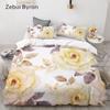 3D HD Print Bedding Set Custom/King/Europe/USA,Duvet Cover Set Queen/King,Quilt/Blanket Cover Set Bedclothes Yellow Peony