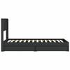 Bed Frame with Storage Space and Headboard Black 75 X 190 Cm