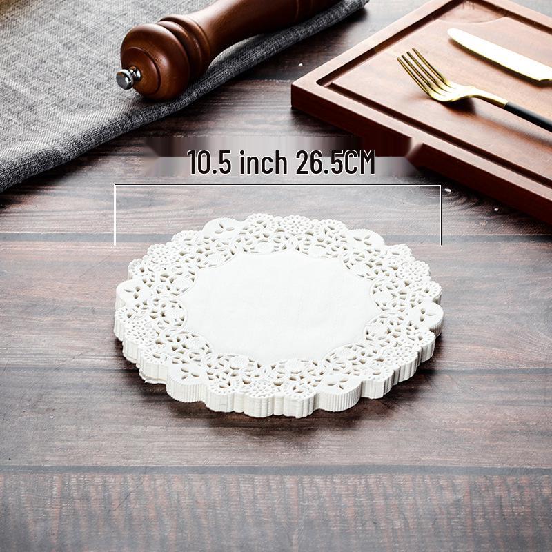 Lace Paper Doilies: Oil-Absorbing Baking Paper for Fried Foods, Cakes, and Bread - Round & Oval Floral Designs