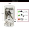 Master Lock Key Safe Wall Mounted, Medium, Outdoor, Cream