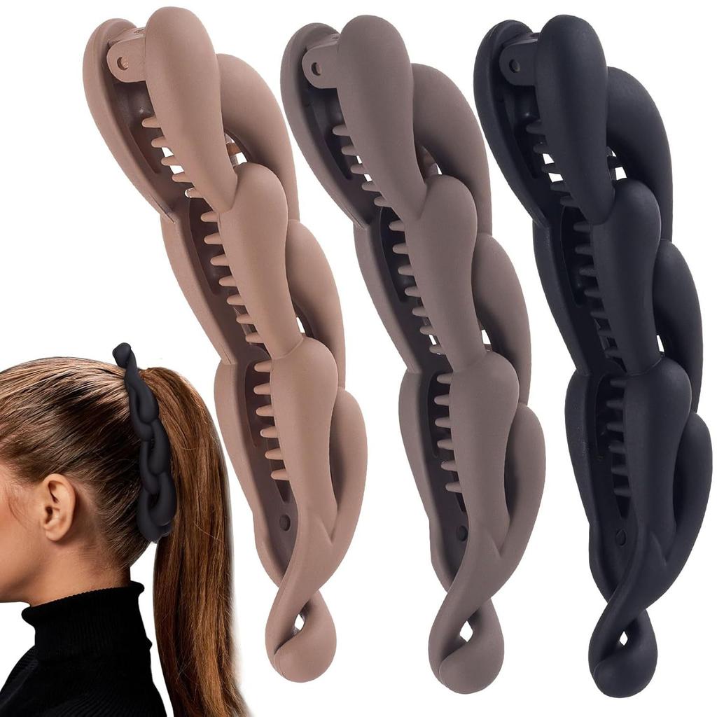Large Hair Clips Anti-Slip Non-Slip Hair Claw Double Combs Hair Clip U-Shaped Vintage Hairpin For Exercise Wedding Daily
