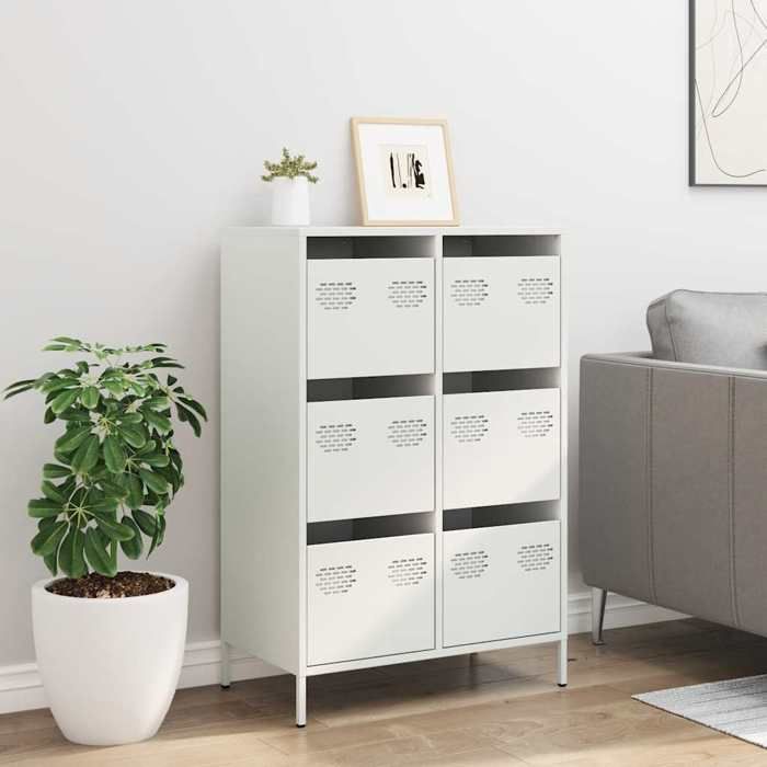 VidaXL Highboard White 68x39x101.5 Cm Steel 851225