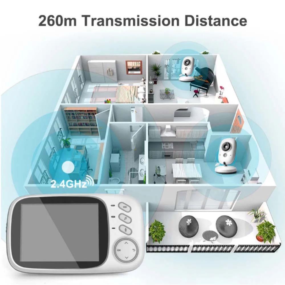 Wireless Real-time Video Baby Monitor 3.5-inch LCD Upgraded Camera Baby Monitor Baby Care